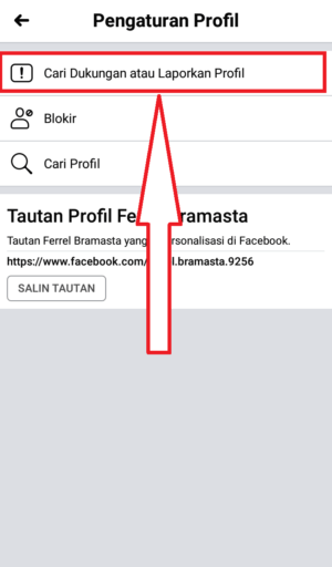 Cara melaporkan akun facebook 2 cari dukungan atau laporkan profil