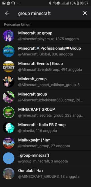 Cara mencari grup atau channel Telegram 12 hasil pencarian