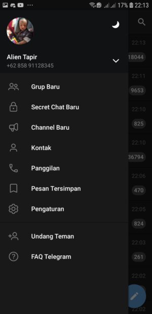 Cara mengubah bahasa di Telegram 2 Pilih Pengaturan