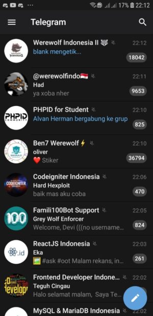 Cara mengubah bahasa di Telegram 1 masuk ke aplikasi telegram