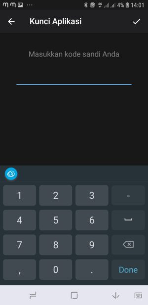 Cara mengunci telegram dengan PIN 10 Masukkan Password Lama