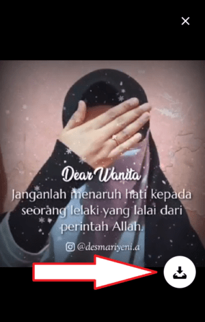 Cara download story (cerita) di Facebook 9 halaman pemutaran vidoe story dan klik download