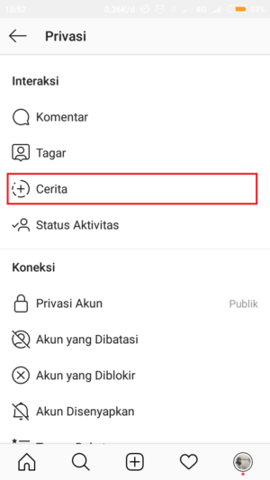 Cara mengatasi highlight Instagram yang tidak muncul 6 buka "cerita"
