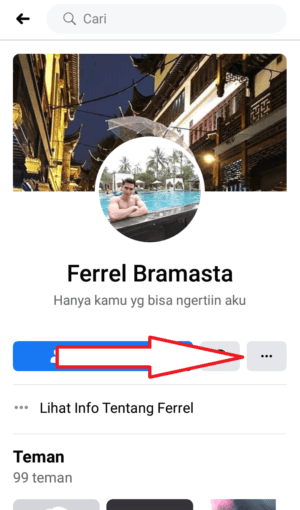 Cara melaporkan akun facebook 1 klik icon titik tiga
