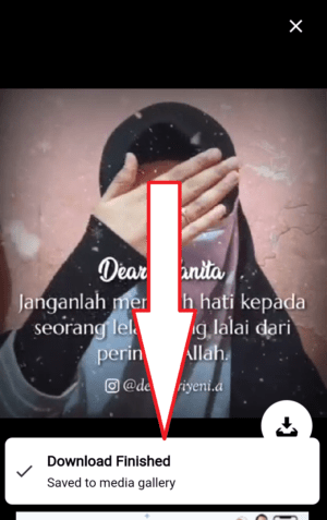 Cara download story (cerita) di Facebook 11 konfirmasi selesai downlaod