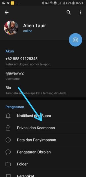 Cara memblokir kontak di Telegram 6 Tap Privacy dan Keamanan