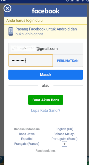 Cara download story (cerita) di Facebook 17 masuk ke akun facebook