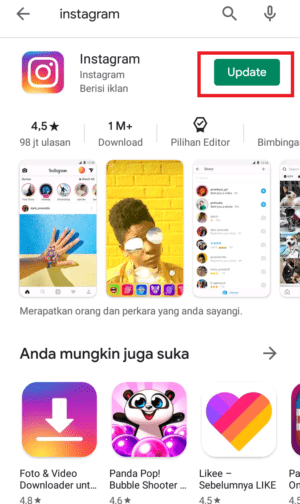 Cara menggunakan stiker selfie di Instagram story 1 upadate instagram
