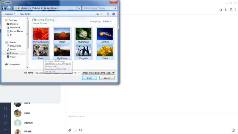 Cara membuat dan mengirim album di LINE 15 Pilih Foto