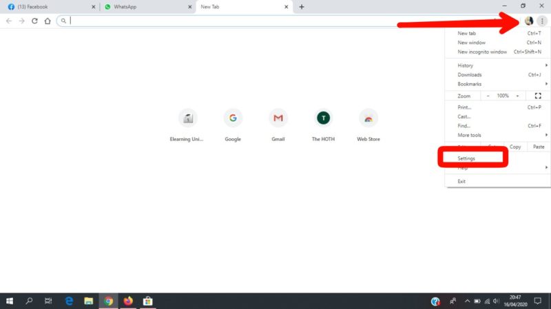 Cara melihat password yang tersimpan di Chrome 6 tap titik tiga dan pilih settings
