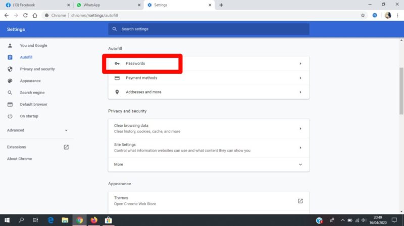 Cara melihat password yang tersimpan di Chrome 7 Tap password