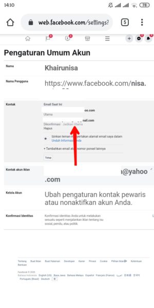 Cara mengganti atau menghapus email utama di Facebook 12 Cara mengganti atau menghapus email akun facebook