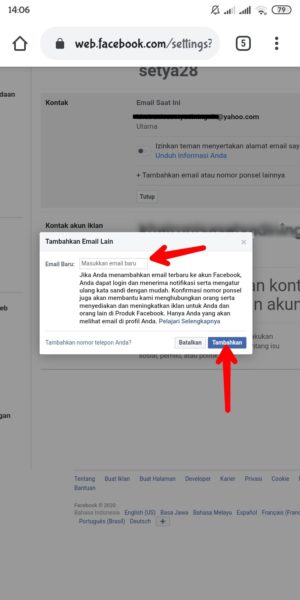 Cara mengganti atau menghapus email utama di Facebook 7 Cara mengganti atau menghapus email akun facebook