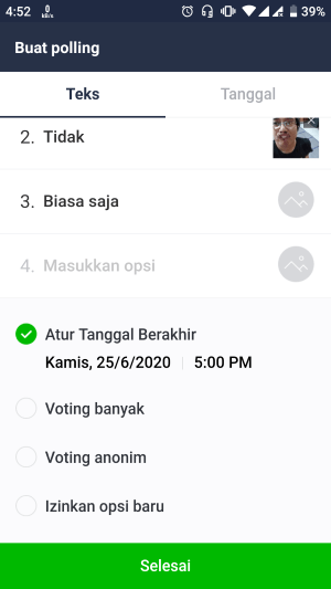 Cara membuat polling di LINE 16 Cara membuat polling di LINE 15