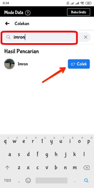 Cara mencolek teman di Facebook 5 cari nama teman yang ingin dicolel