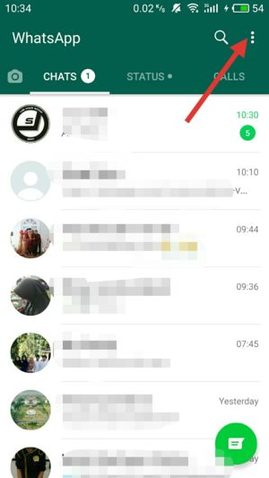 Cara melihat versi WhatsApp di ponsel kamu 1 buka whatsapp dan tap ikon titik tiga
