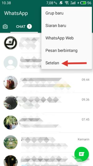 Cara melihat versi WhatsApp di ponsel kamu 2 pilih setelan