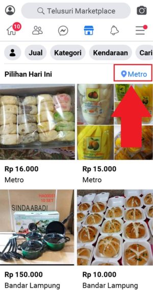 Cara aman belanja di marketplace Facebook 2 mengatur lokasi untuk mendapatkan produk terdekat