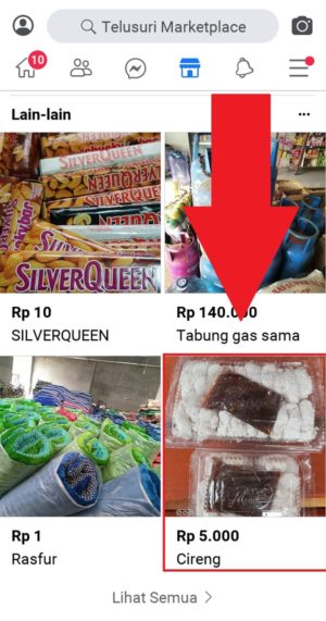 Cara aman belanja di marketplace Facebook 4 Memilih produk yang diinginkan di Marketplace