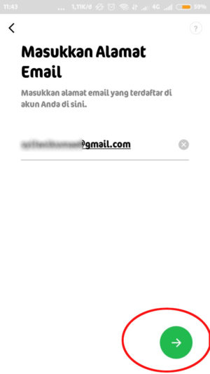 Cara login LINE tanpa verifikasi nomor HP lama 8 masukkan alamat email