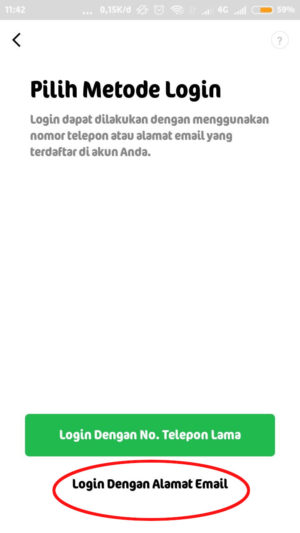 Cara login LINE tanpa verifikasi nomor HP lama 7 login dengan menggunakan email