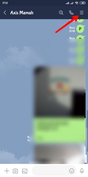 Cara membuat note di LINE 1 tap menu hamburger