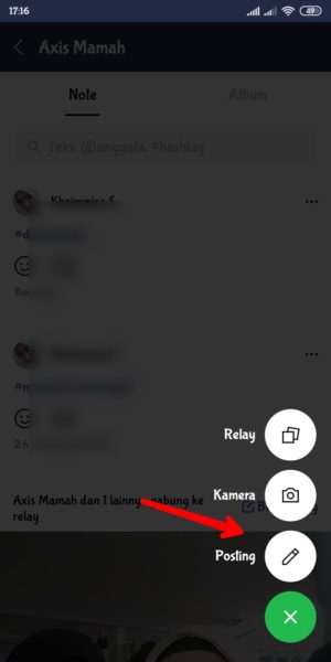 Cara membuat note di LINE 11 menu terkait pembuatan note