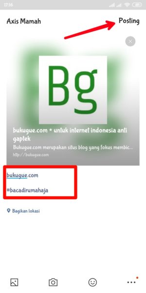 Cara membuat note di LINE 5 tap posting untuk memposting note