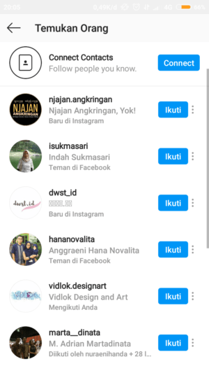 Cara mencari akun seseorang di Instagram 18 cari teman facebook di instagram