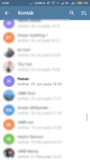 Cara menghapus banyak kontak telegram sekaligus 3 tap kontak yang akan dihapus