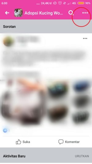 Cara menghilangkan postingan grup di beranda Facebook 14 tap ikon titik tiga pada ujung kanan atas