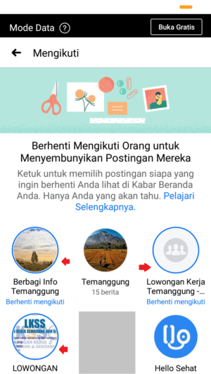Cara menghilangkan postingan grup di beranda Facebook 6 pilih grup yang ingin dibisukan postingannya