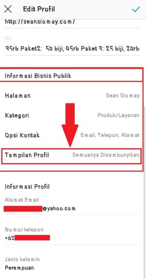 Cara menambahkan lokasi di profil Instagram 11 Pilih "Tampilan profil" untuk mengaktifkan lokasi supaya tampil di bio Instagram