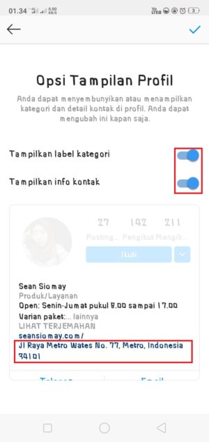 Cara menambahkan lokasi di profil Instagram 12 Gulir tombol untuk mengaktifkan
