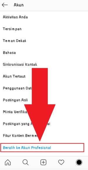 Cara menambahkan lokasi di profil Instagram 5 "Beralih ke akun profesional" untuk masuk ke Instagram bisnis
