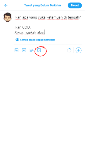 Cara membuat tweet terjadwal di Twitter 2 Cara membuat tweet terjadwal di Twitter 1