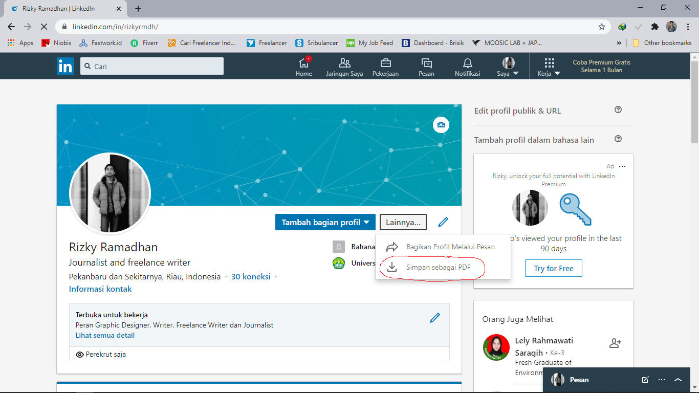 Cara download Curriculum vitae (CV) dari LinkedIn 8 Cara download Curriculum vitae (CV) dari LinkedIn 7