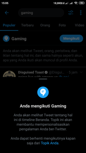Cara mencari, mengikuti dan berhenti mengikuti sebuah Topik di Twitter 6 Cara mencari, mengikuti dan berhenti mengikuti sebuah Topik di Twitter 5