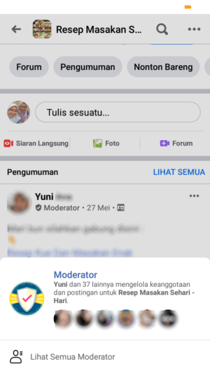 Jenis dan arti dari tiap Lencana di Facebook 2 lencana moderator di grup facebook