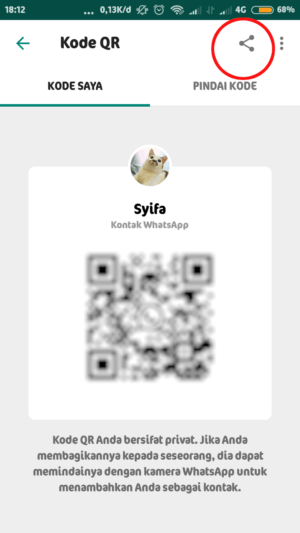 Apa itu kode QR di WhatsApp? 7 bagikan kode QR dengan menekan ikon share