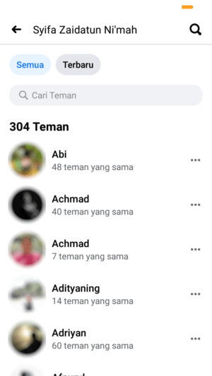 Urutan teman di Facebook berdasarkan apa ? 2 urutan teman berdasarkan abjad