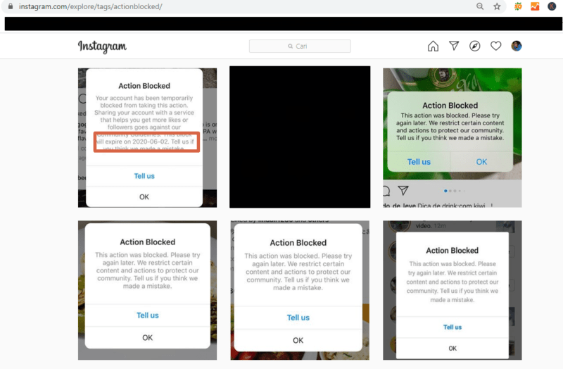 Cara mengatasi action blocked di Instagram 2 Cara mengatasi action blocked di Instagram 1