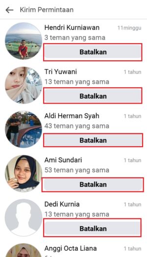 Cara melihat dan membatalkan permintaan pertemanan di Facebook 12 Daftar permintaan yang belum di konfirmasi