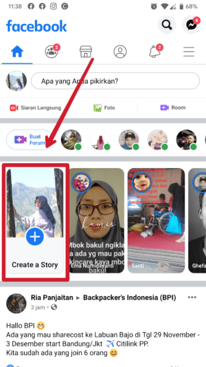 Cara membuat polling di Facebook 2 Cara membuat polling di Facebook 1