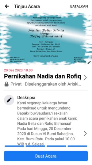Cara membuat undangan acara/event di Facebook 12 Tampilan event yang gambarnya sudah berhasil terupload