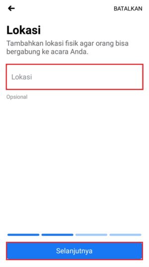 Cara membuat undangan acara/event di Facebook 9 Setting lokasi event sesuai dengan lokasi dimana kamu mengadakan event tersebut