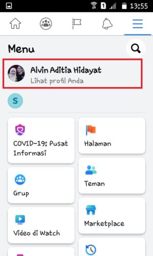 Cara menambahkan link Instagram di bio Facebook 3 Tap Nama akun Facebook untuk masuk ke Profil Anda.