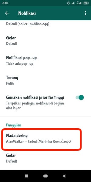 Cara mengganti nada dering WhatsApp (bisa dengan lagu/mp3) 23 Cara mengganti nada dering Whatsapp