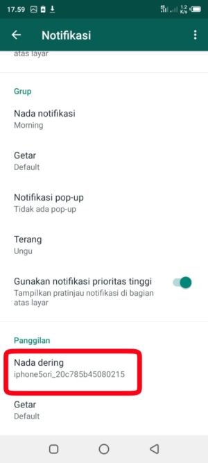 Cara mengganti nada dering WhatsApp (bisa dengan lagu/mp3) 29 Cara mengganti nada dering WhatsApp (bisa dengan lagu/mp3) 28