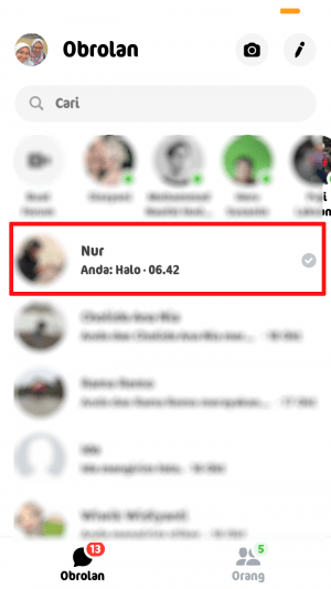 Cara melihat pesan yang diarsipkan di Messenger 6 pesan yang diarsipkan akan muncul pada riwayat obrolan